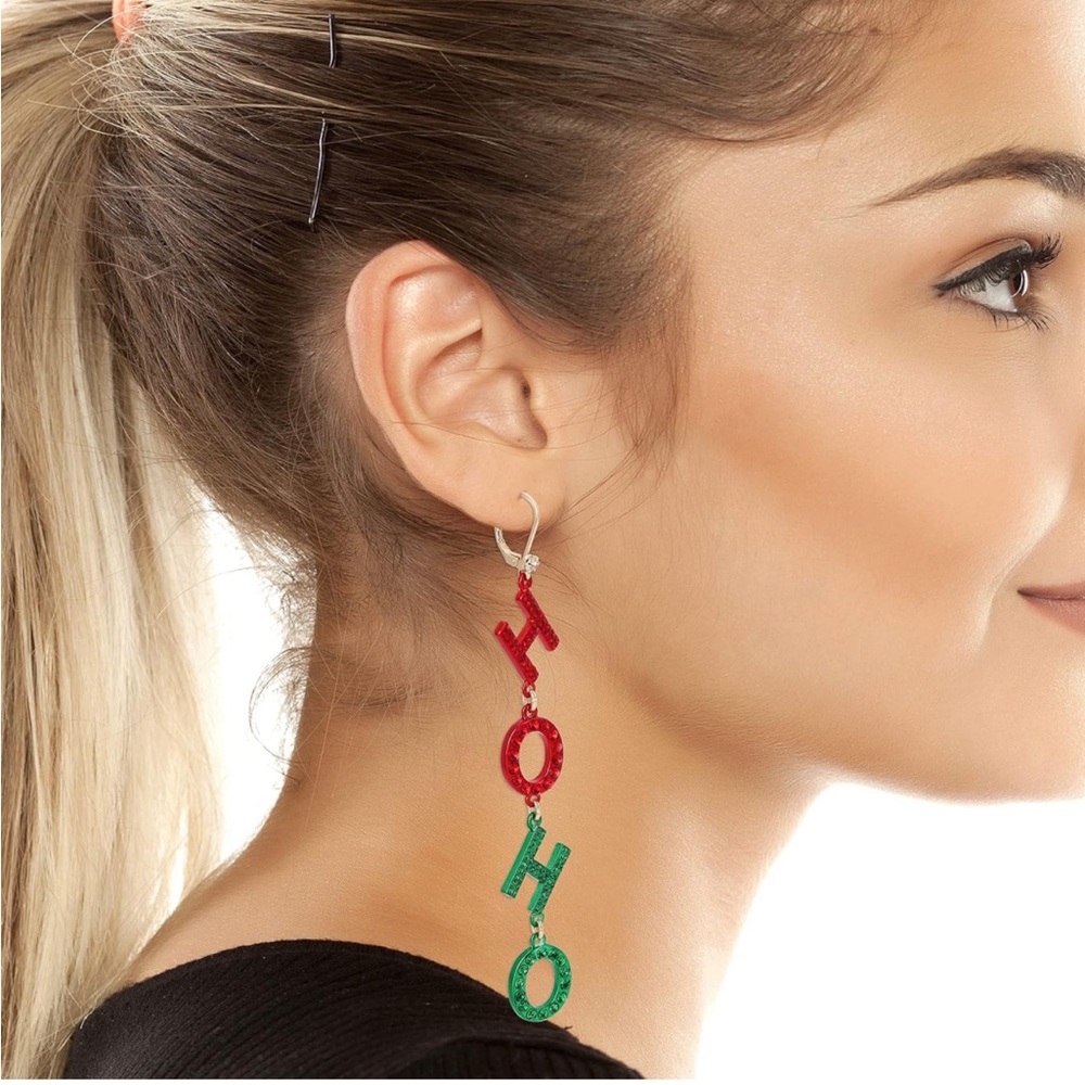 Betsey Johnson Christmas Mismatch Earrings - Picture 3 of 6